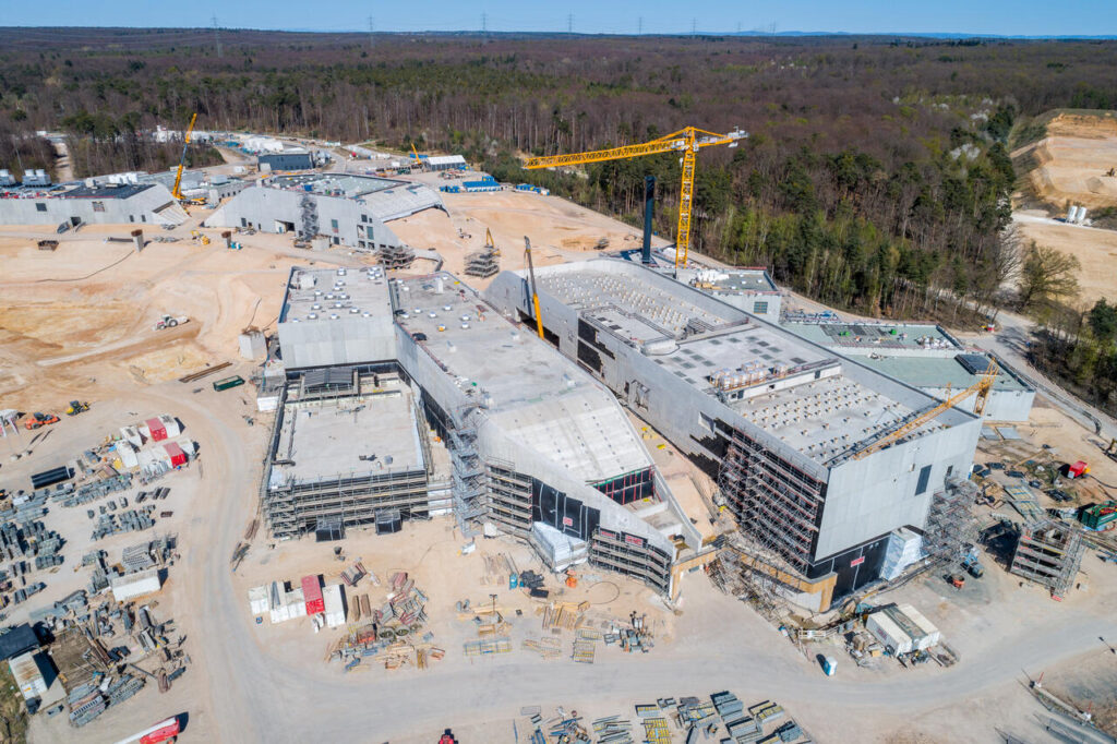 Drohnenfotos der FAIR Baustelle