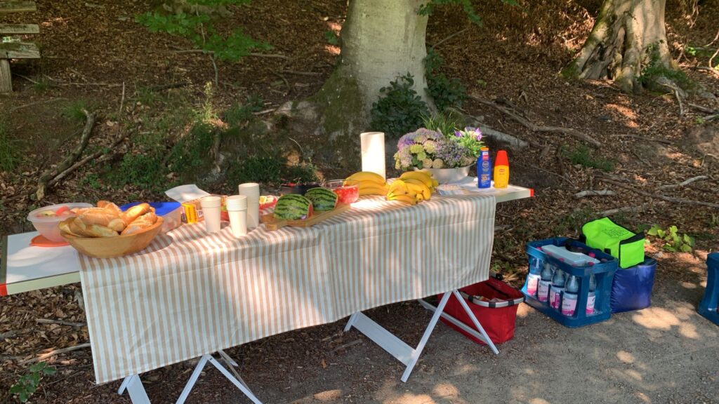 Verpflegungstation zur Halbzeitpause.
